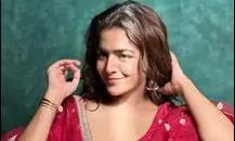 Wamiqa Gabbi Radiates Elegance in Traditional Red Anarkali