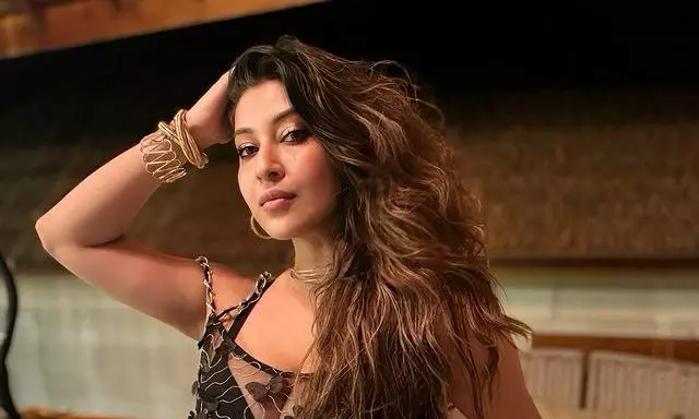 Sonarika Bhadorias Alluring Black Butterfly Dress Sonarika Bhadorias Alluring Black Butterfly Dress