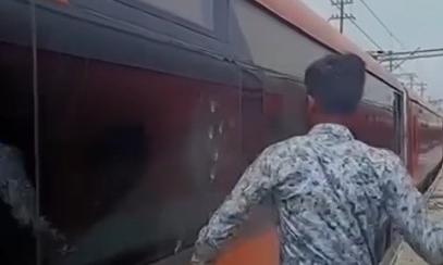 Shocking Video: Man Smashes Vande Bharat Train Window with Hammer