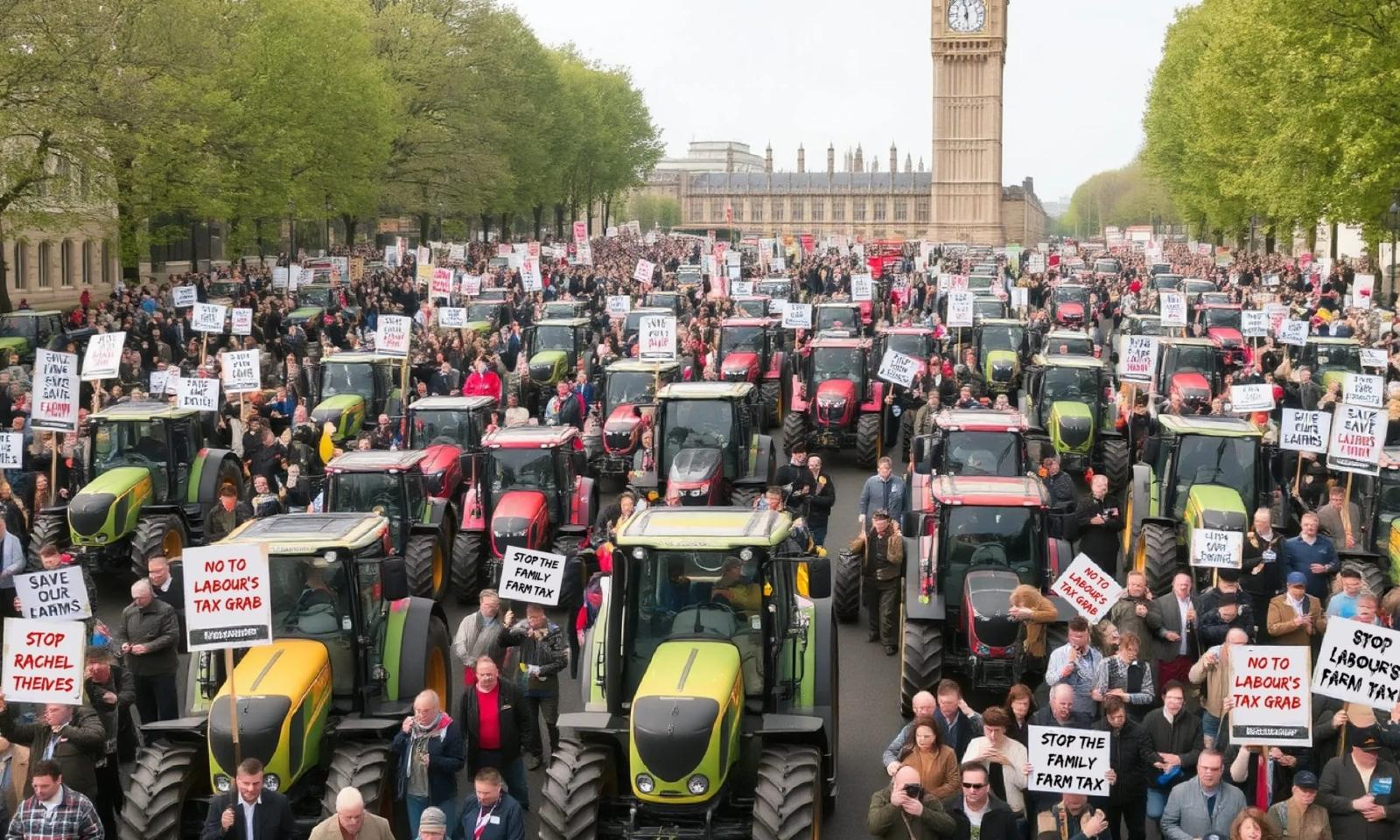 "Farmers Protest in London Against Inheritance Tax Reforms Threatening ...