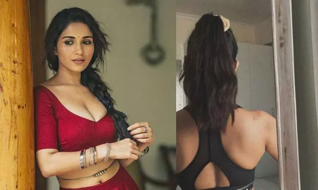 Ruhani Sharma Shows Shocking Scars from Gym