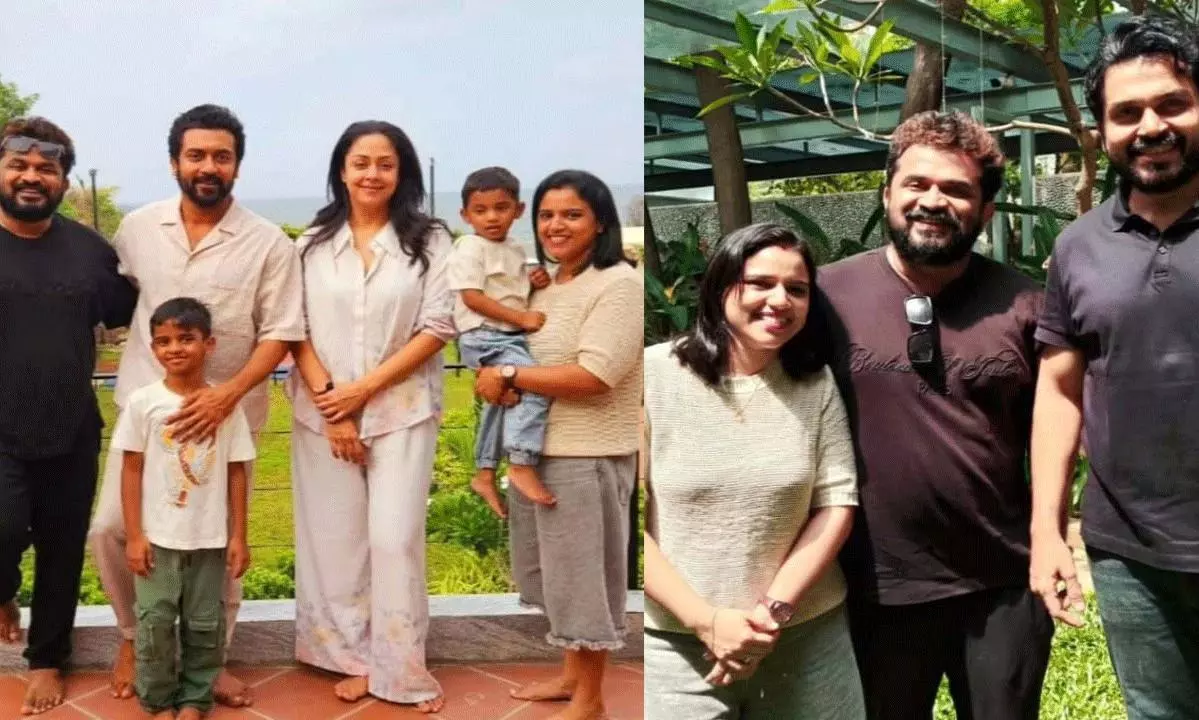 Suriya, Jyotika, Karthi join Mohanlal’s Thudarum success party with director Tharun Moorthy