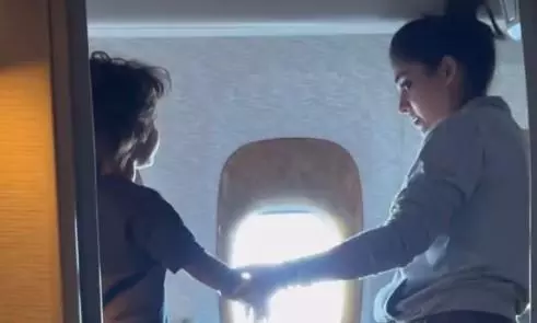 Nayanthara Flight Struggles with Kids Shocks