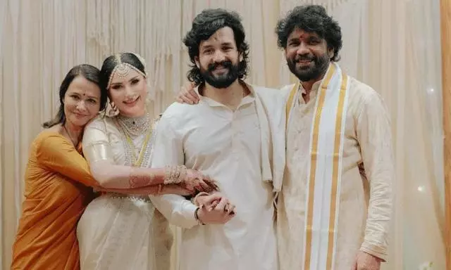 In pics: Nag shares Akhil marriage photos!