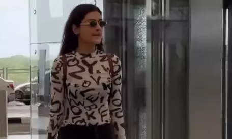 Paayal Rajput Carries Viral Steel Lunch Box At Airport