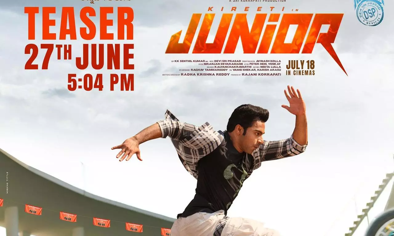 Kireetis Junior vibrant teaser release date locked