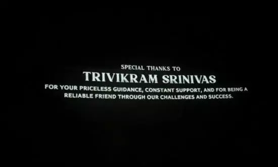 Why did Trivikram get thanks card in HHVM?