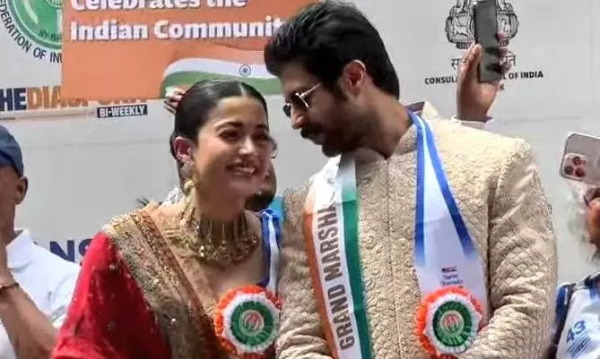 Viral Pics: Vijay D and Rashmika @ NY For India Day Parade!