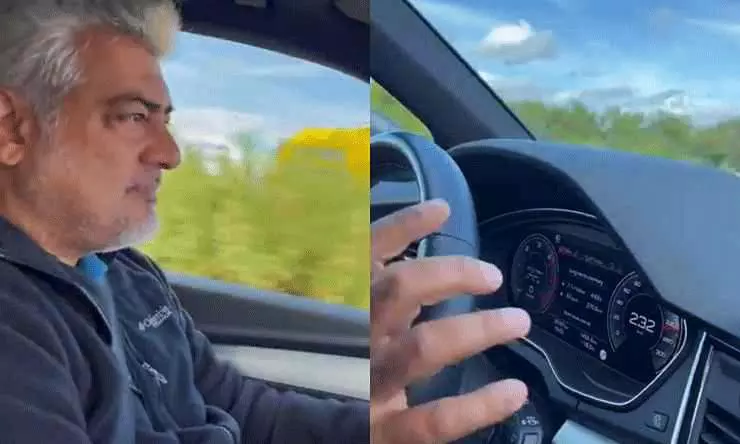 Ajith Kumar Thrills Fans Driving 250 Km/Hr