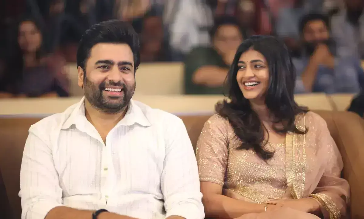 Nara Rohith With Fiancee Siri Lella Steal Sundarakanda Spotlight