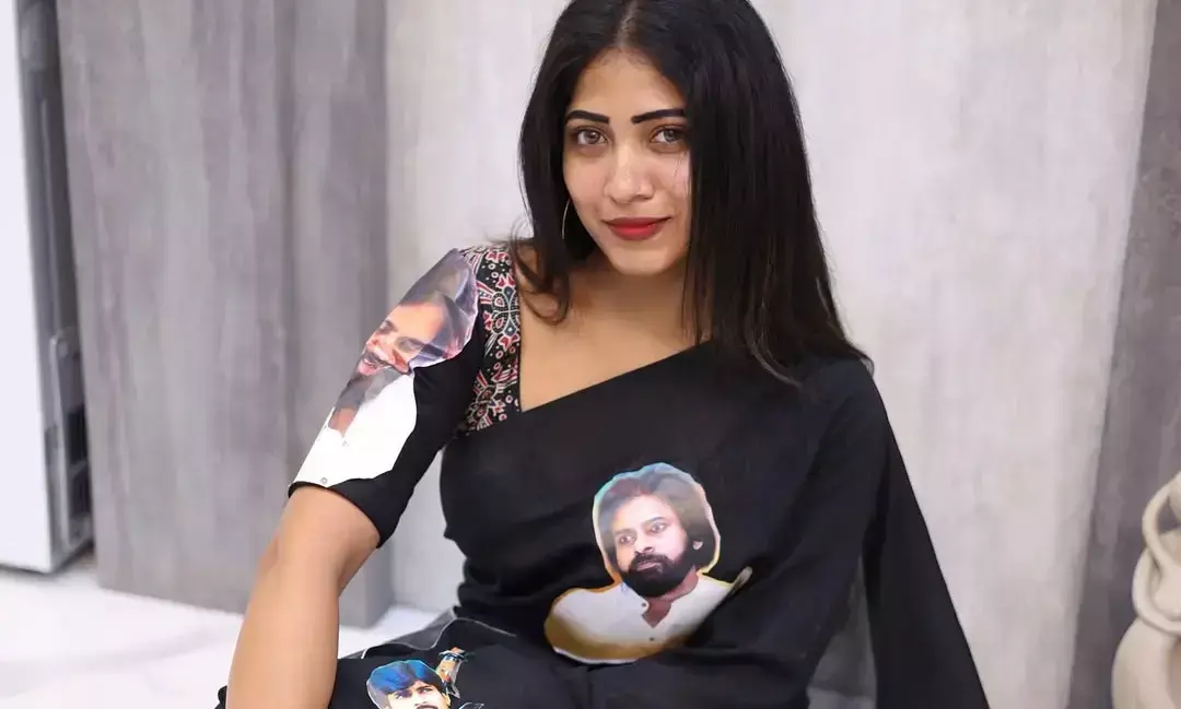 Actress Flaunts Pawan Kalyan-Inspired Saree, Social Media Explodes