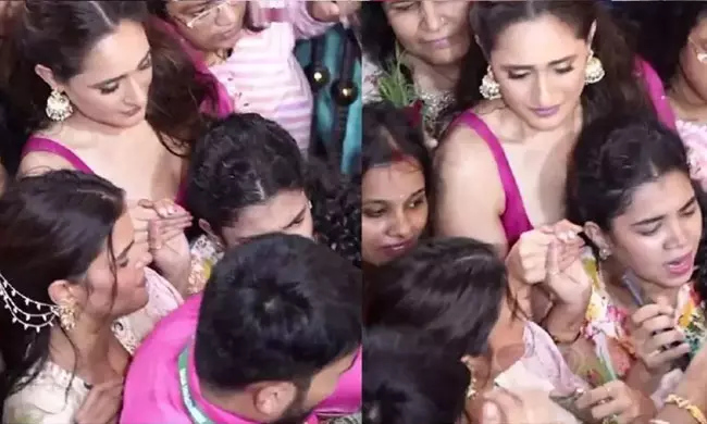 Pragya Jaiswal Trapped In Mumbai Crowd At Lalbaugcha Pandal