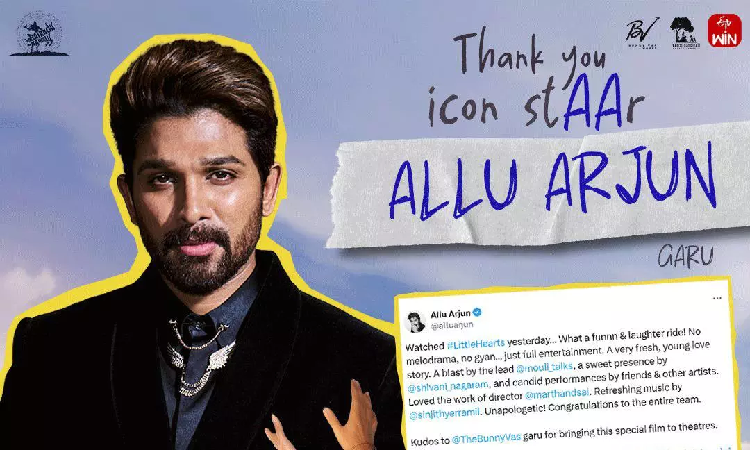 Allu Arjun Calls Little Hearts a Fresh, Fun Love Story