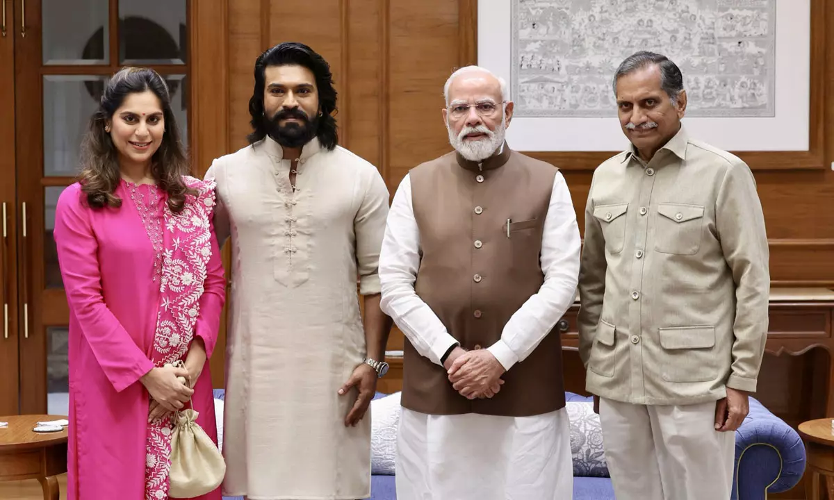 Ram Charan and Upasana Meet PM Narendra Modi