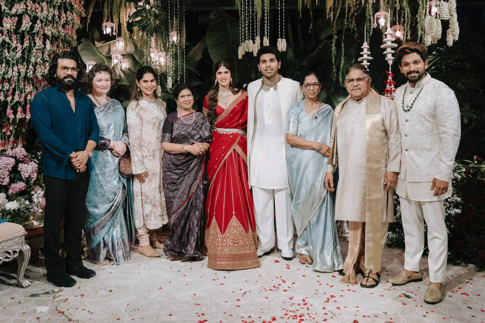 Mega Family Unites at Allu Sirish and Nayanika’s Engagement
