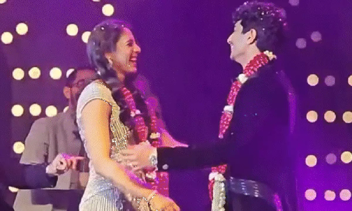 Smriti Mandhana and Palash Muchhal Set the Stage on Fire at Sangeet