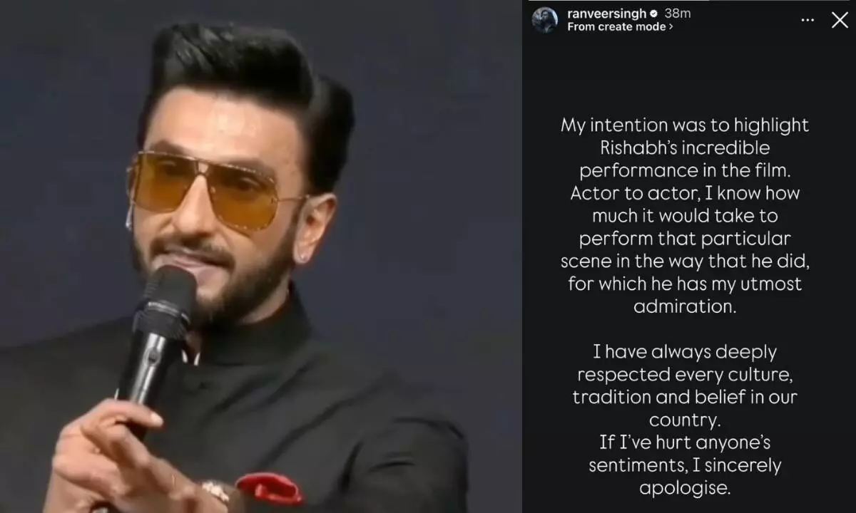 Ranveer Singh Issues Apology After Kantara Mimicry Backlash