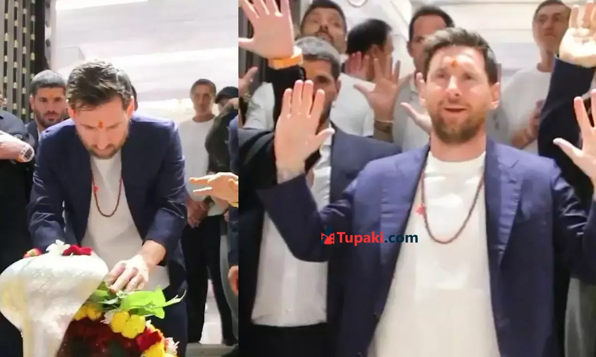 Lionel Messis India Tour Ends on Spiritual Note: Har Har Mahadev Moment Goes Viral Lionel Messis India Tour Ends on Spiritual Note: Har Har Mahadev Moment Goes Viral