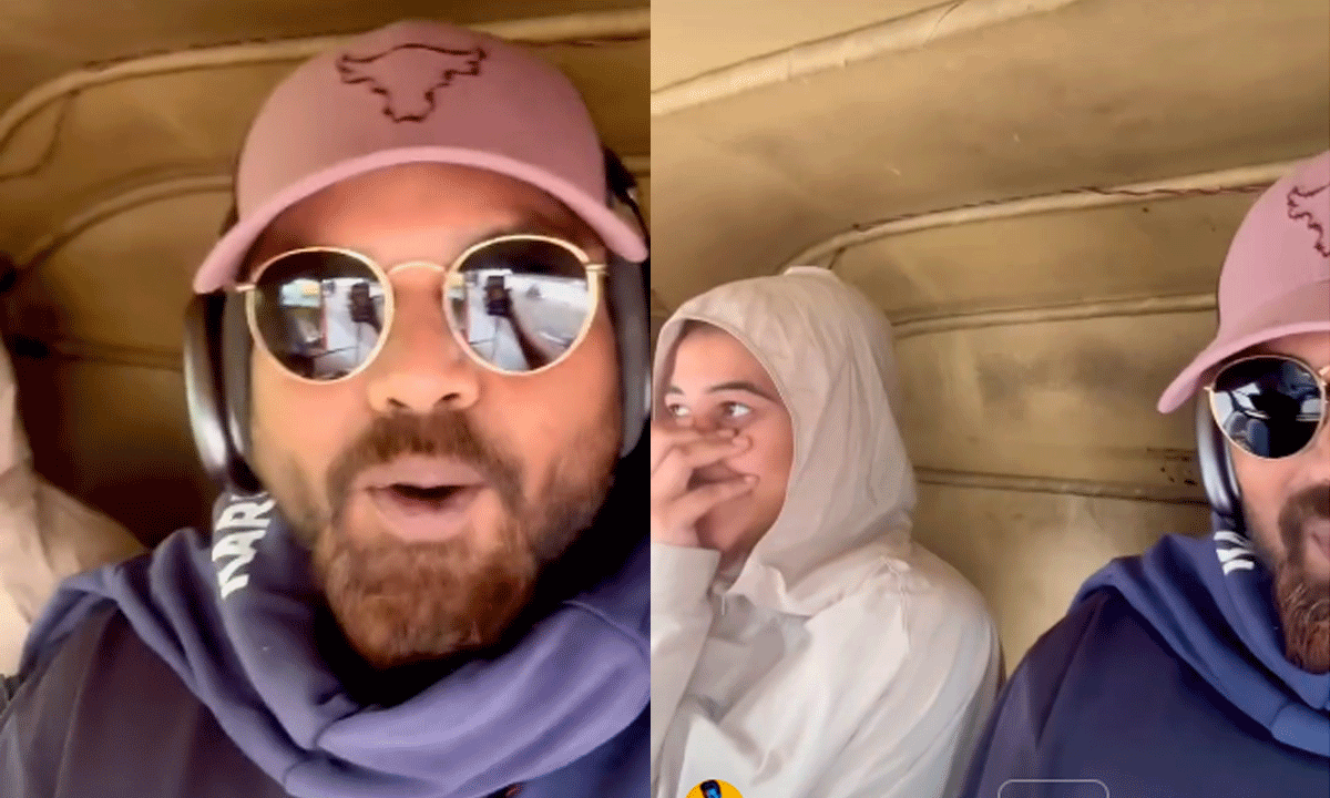 Manchu Manoj Shares Auto Journey with Wife After Car Breakdown