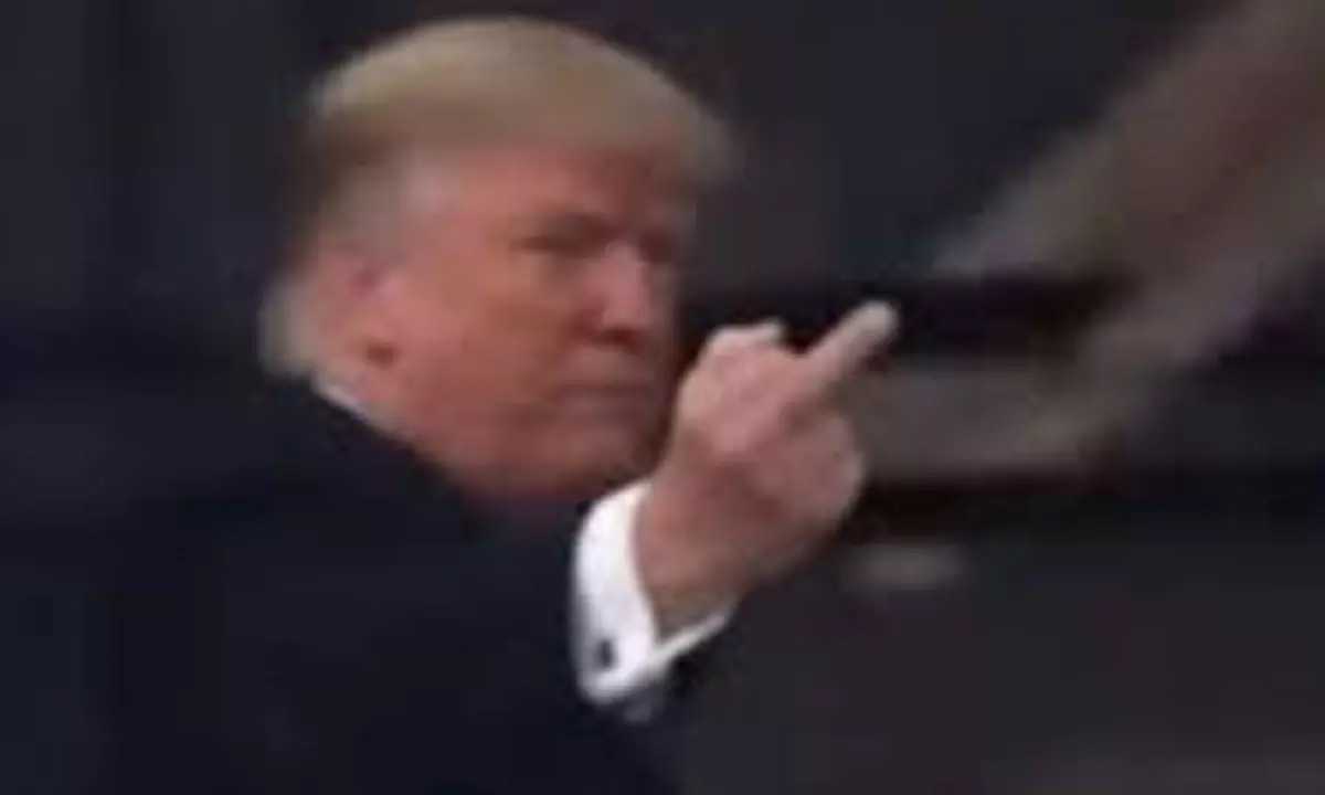 Shocking Video: Trump Shows Middle Finger To Worker