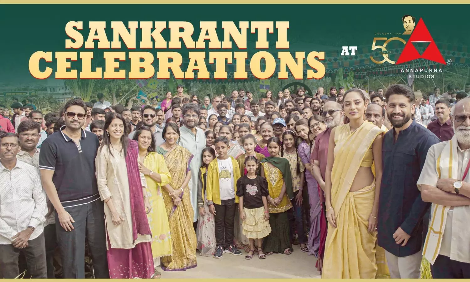 Akkineni Family Celebrates 50 Years of Sankranti Breakfast with Studio Staff