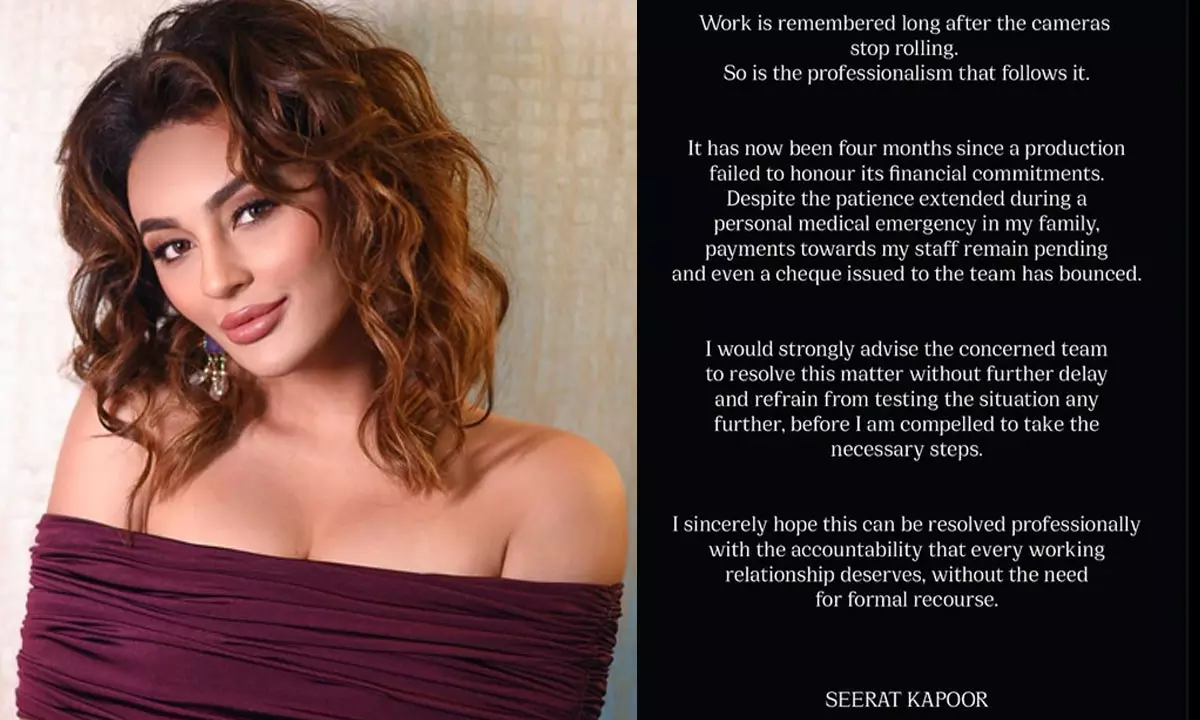 Seerat Kapoor Issues Warning To Producers On Insta