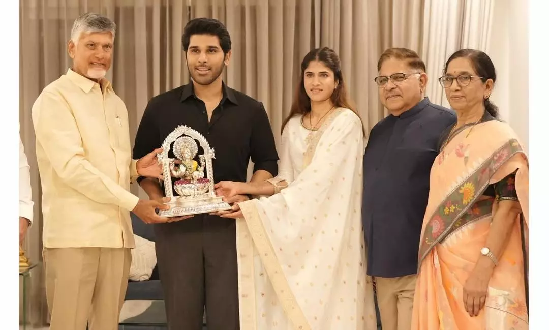 CBN Visits Allu Aravind’s Home, Blesses Newly Wed Couple