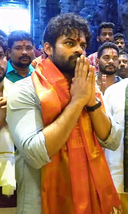 Sai Dharam Tej Stills At Airport Kanipakam Sri KalaHasthi