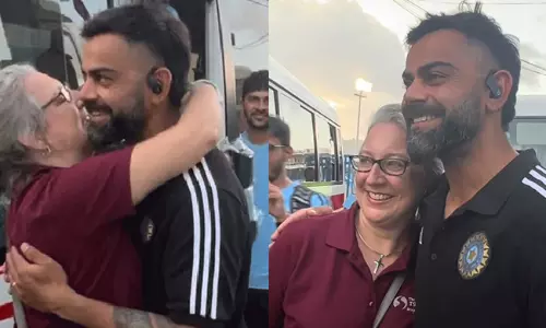 కొడుకును కాదని కోహ్లీ ఆట చూసింది