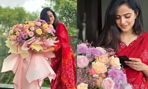 హీరో పూలు పంపడంతో బేబీ ఫుల్‌ హ్యాపీ