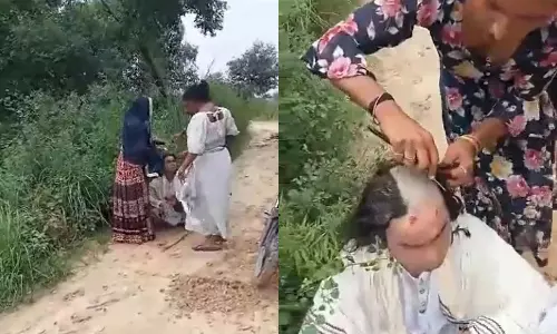 గుండు కొట్టించి.. మూత్రం పోసి..ఓ వ్య‌క్తిపై హిజ్రాల పైశాచికం