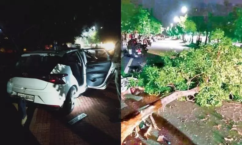 విశాఖలో కారు  బీభత్సం... ముగ్గురి ప్రాణాలు బలి