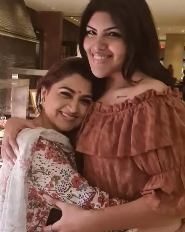 Clicks of Kushboo With Her Lovely Daughters