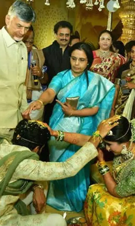Cbn and Nbk  at Suhasini Son Wedding