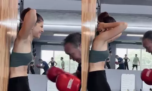 బ్యూటీ పొట్టలో పిడి గుద్దులు.. ఇదెక్కడి ఫిట్నెస్ రా బాబు..!