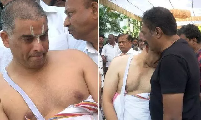 Dil Raju becomes emotional ; Prakash Raj consoles him