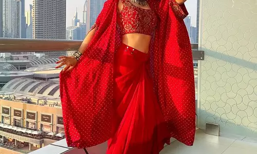Hansika Motwanis Red Dress Stuns