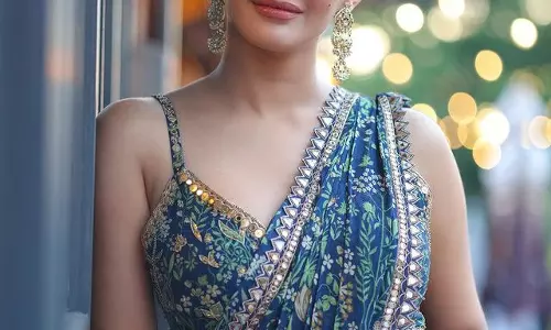 Amyra Dastur Dolls Up Delightfull Saree Atire Amyra Dastur Dolls Up Delightfull Saree Atire