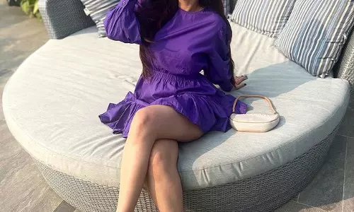 Ankitta Sharma: Setting Trends with Purple Elegance and Chic Heels