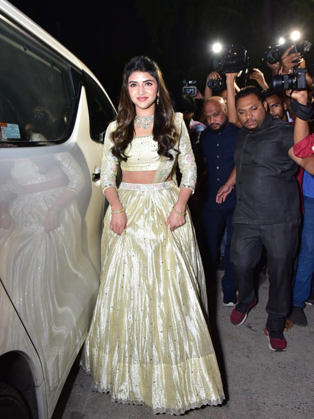 Sreeleelas Grace in Cream: A Stunning Half Saree Affair