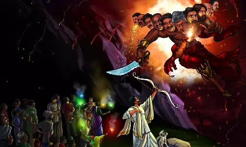 పది తలల నరకాసురుడు మీద బాణం గురిపెట్టిన జగన్ !