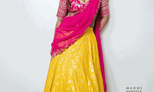 Vishnu Priyas Hot Half Saree poses