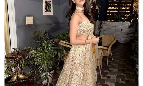 Rakul Preet Singh Sparkles Hotness in a Gold Lehanga