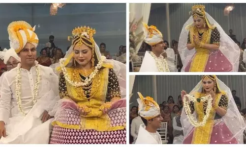 మ‌ణిపురి సాంప్ర‌దాయంలో హీరో పెళ్లి