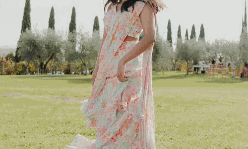 Niharika Konidelas Graceful Frills Saree