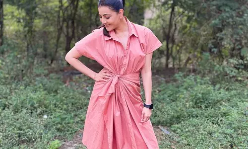 Kajal Aggarwals Eternal Charm in Pink