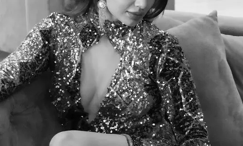 Glamorous Tejaswi Madivada Wows in Gold Attire