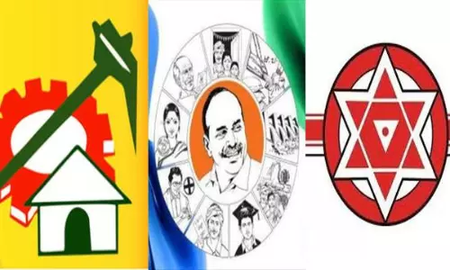 వైసీపీ టీడీపీ జనసేన : ఓటు షేర్ ఎవరికెంత...!?