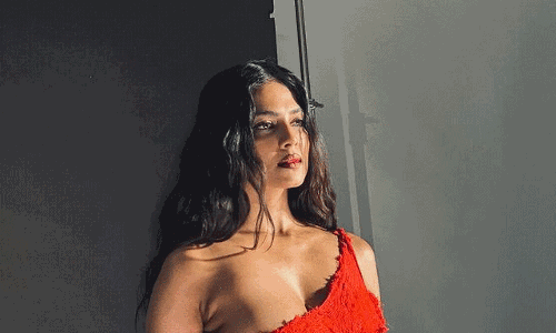 Malavika Mohanan Bols Festive Glamour in Red