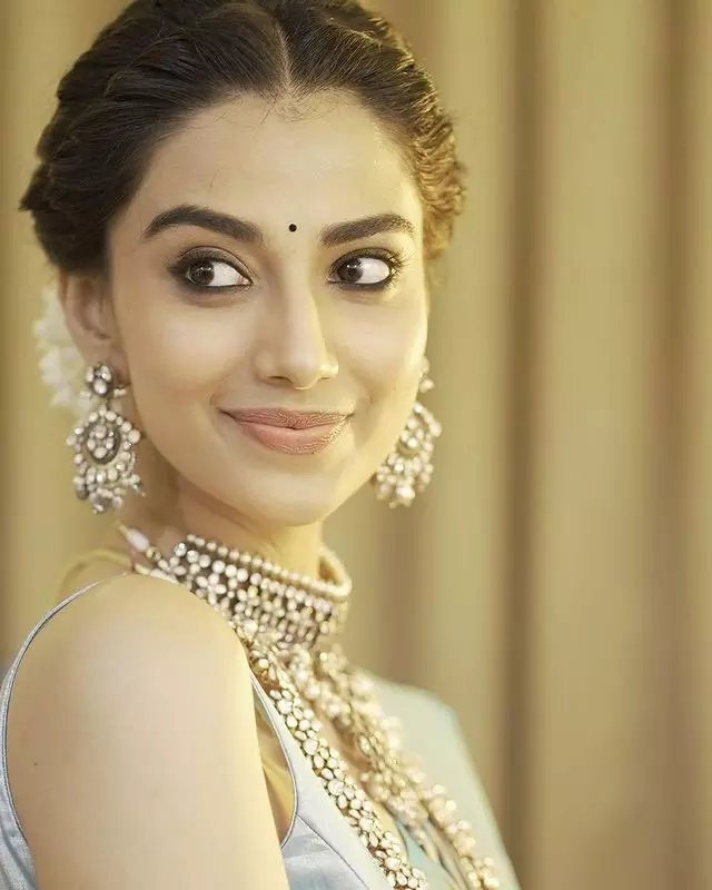 Delightful Meenakshi Dazzles In A Saree Delightful Meenakshi Dazzles In A Saree